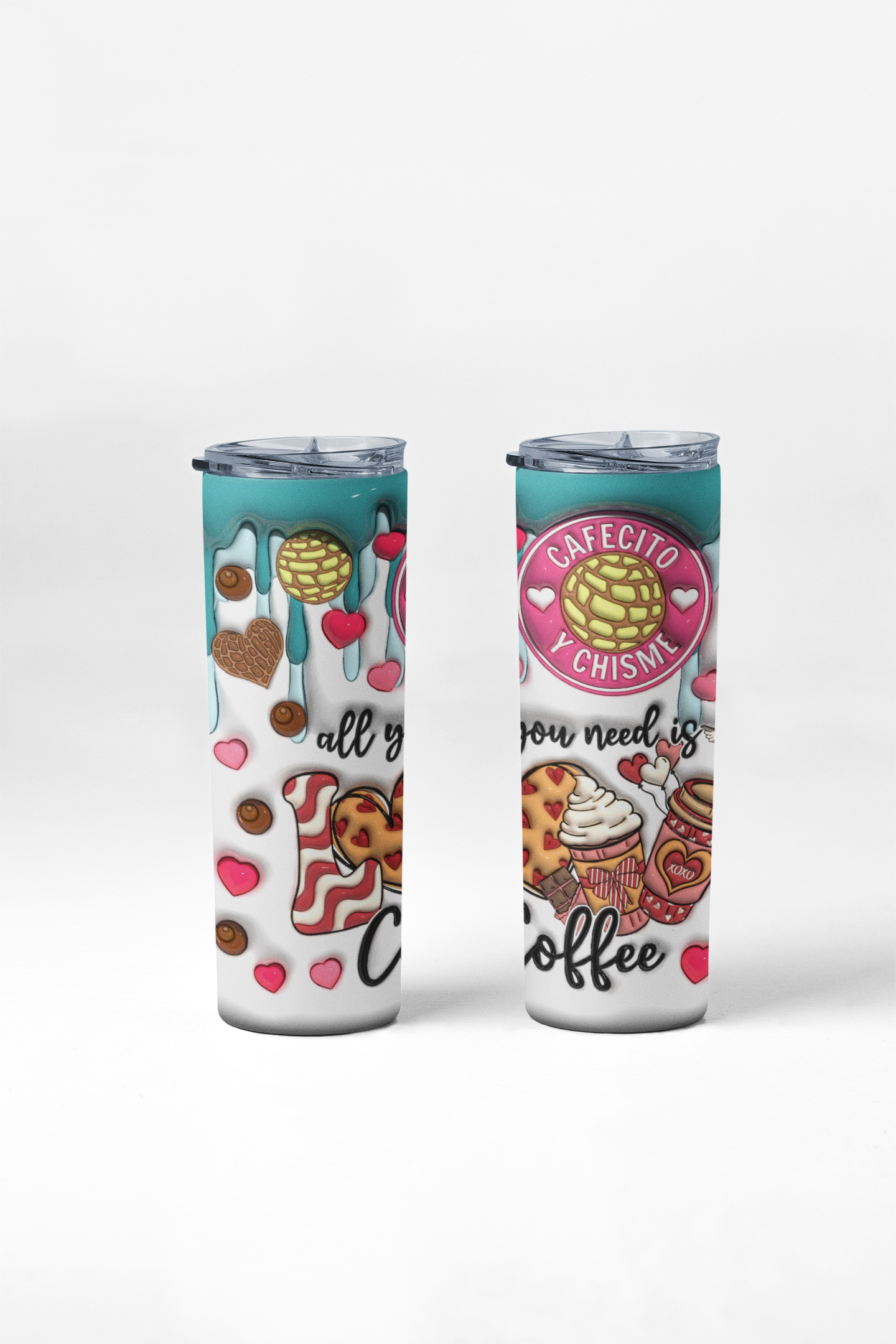 Valentine's Cafecito y Chisme 20oz Tumber