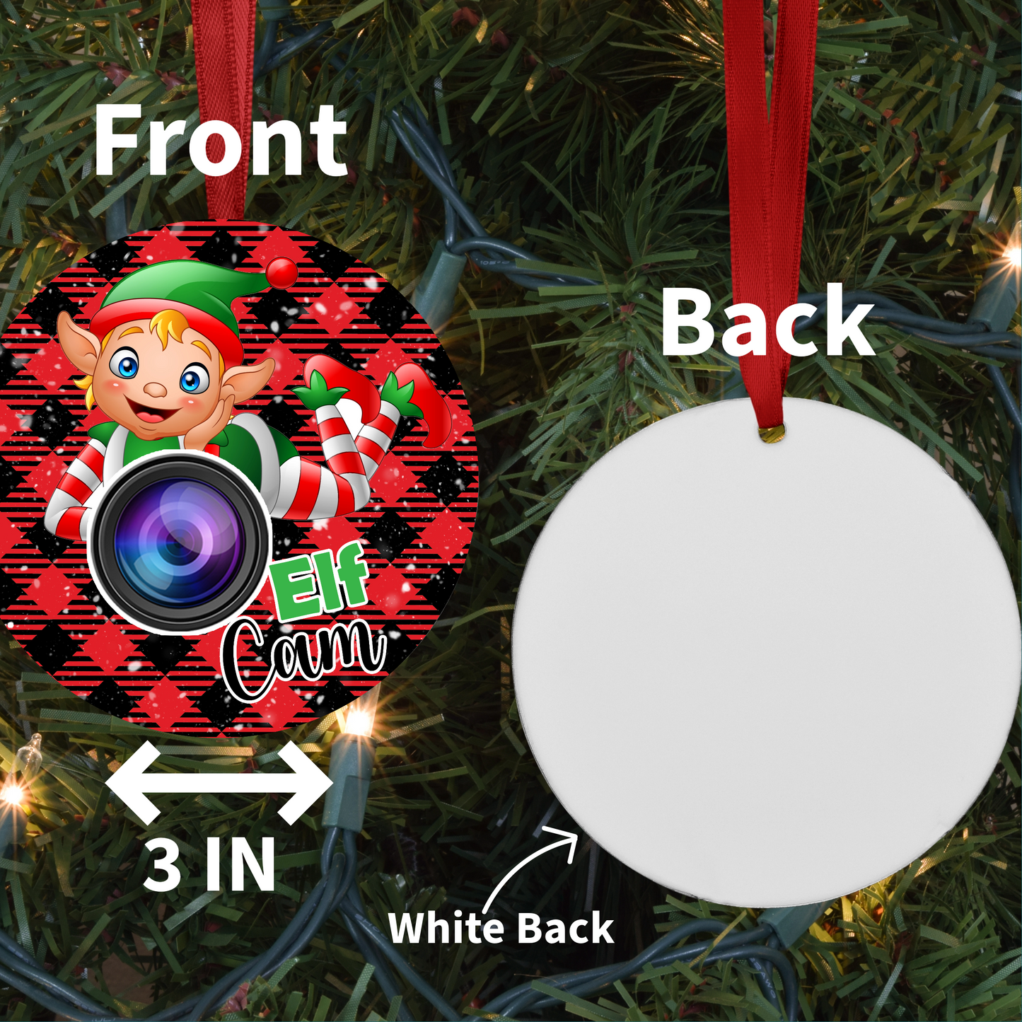 North Pole Surveillance Christmas Ornament