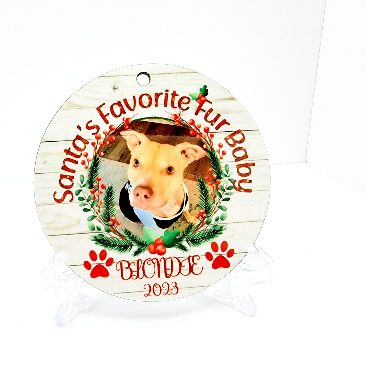 Personalized Pet Christmas Photo Ornament
