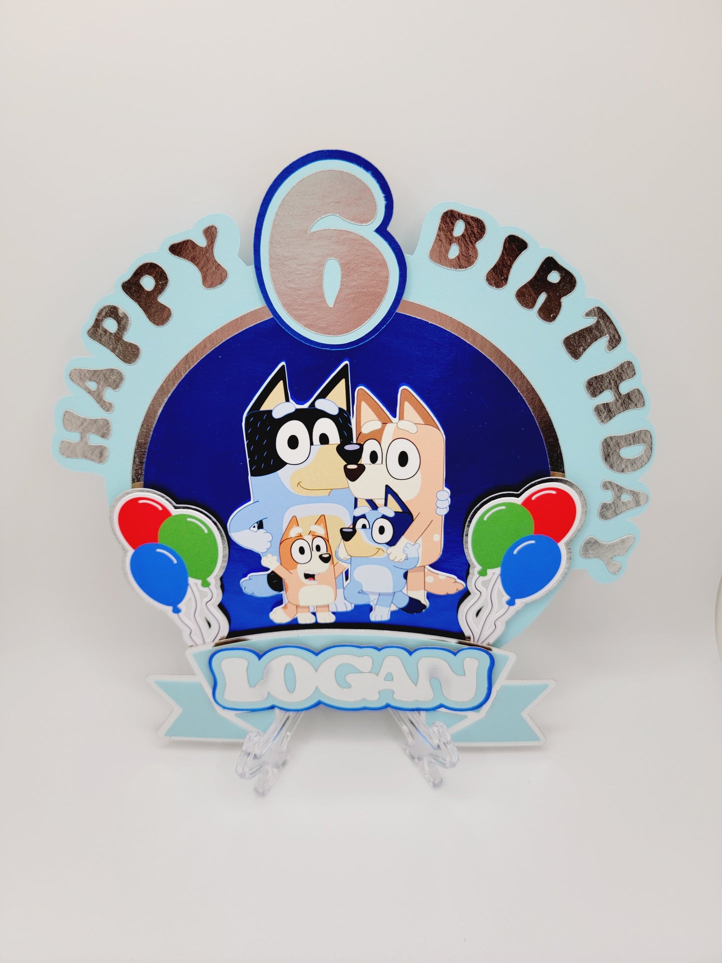 Blue Dog Cake Topper