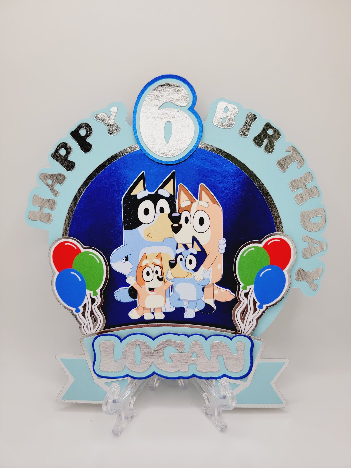 Blue Dog Cake Topper