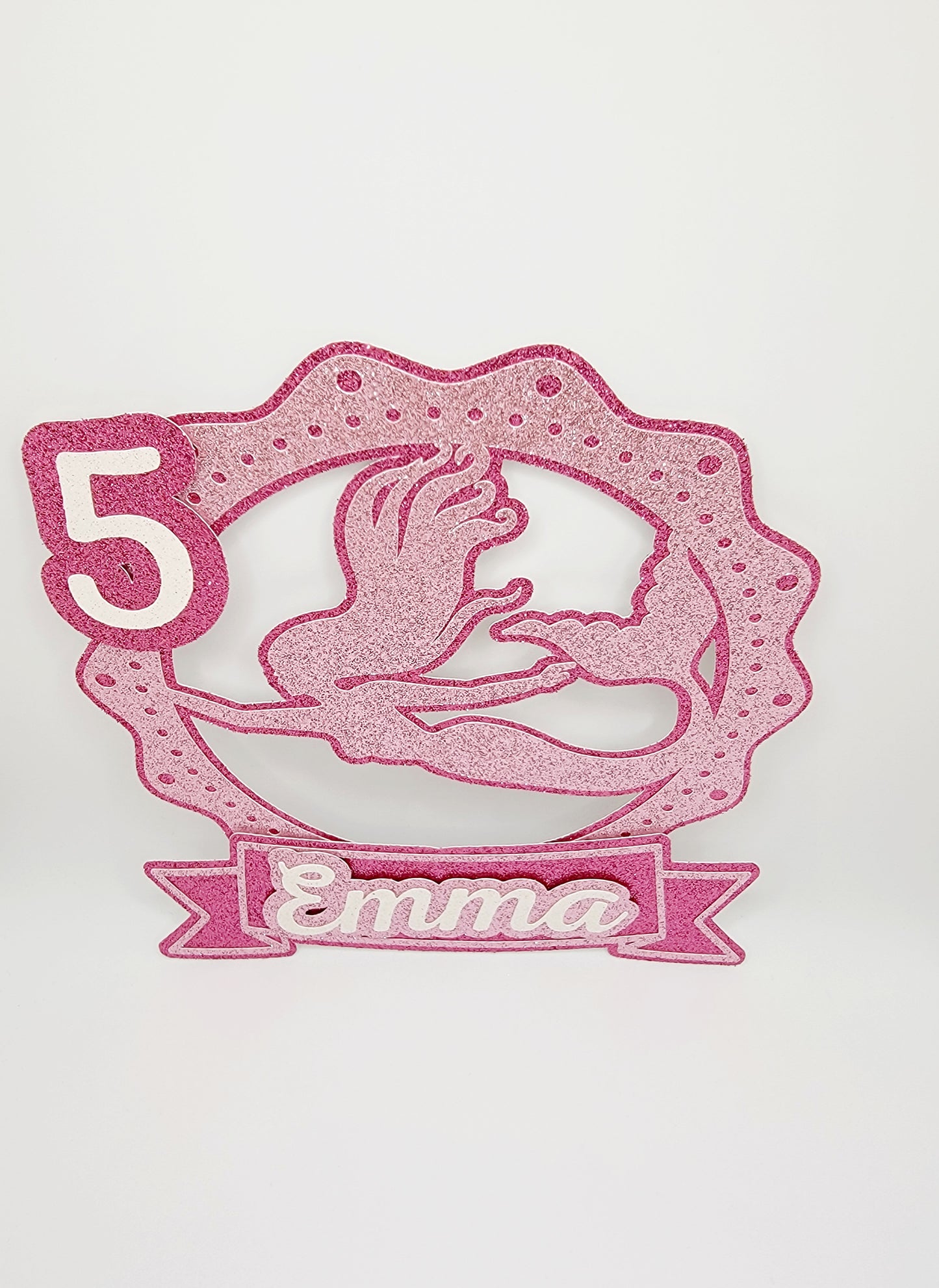 Pink Mermaid Cake Topper