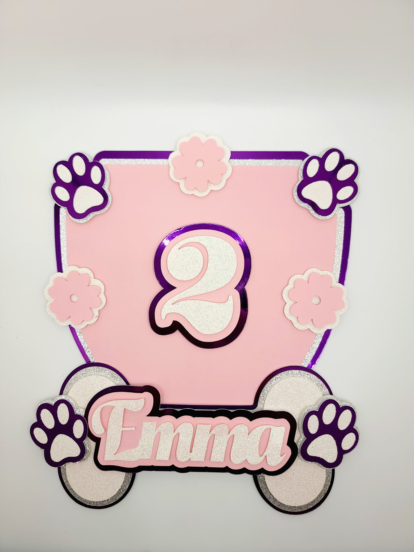 Pink Paw Cake Topper