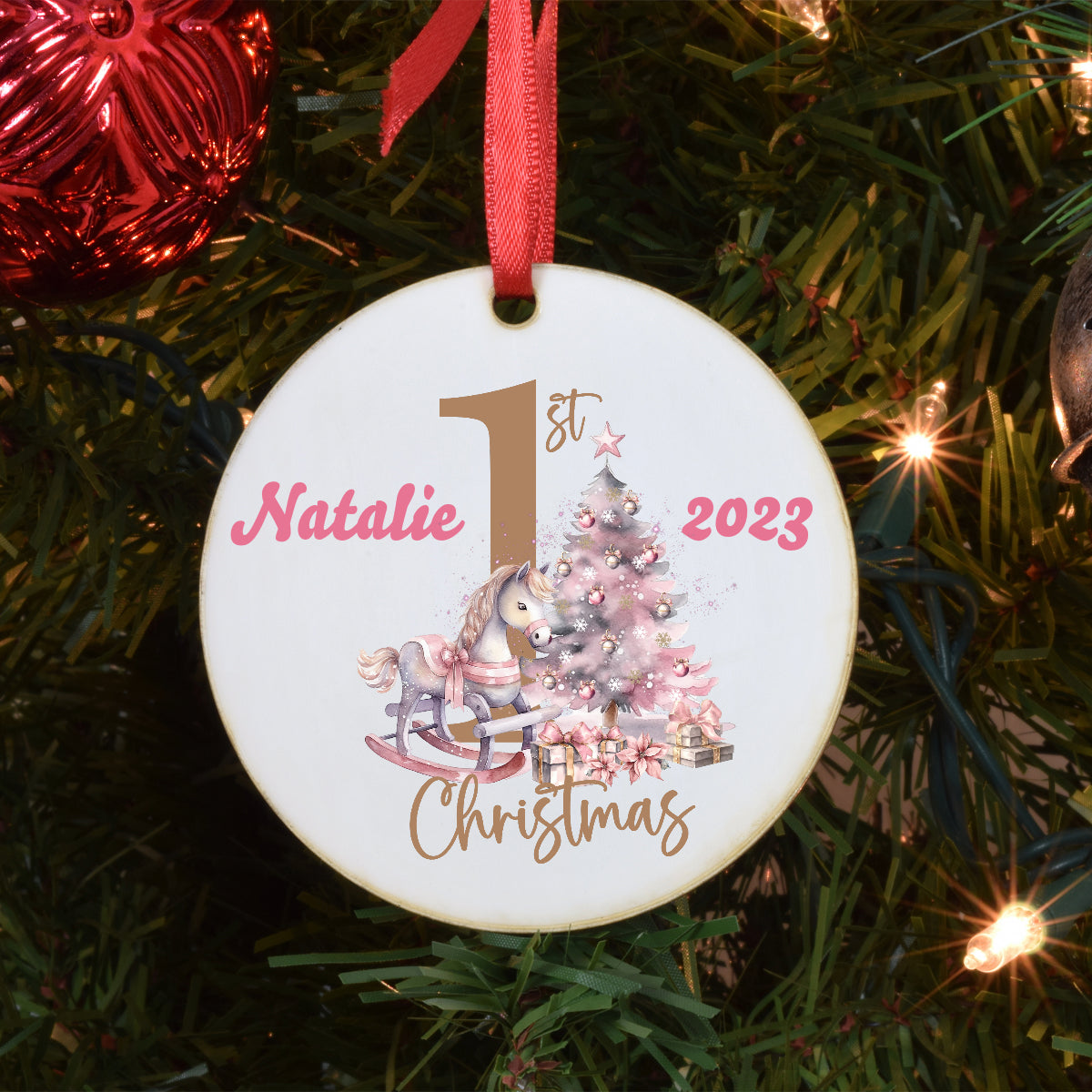 Personalized Baby's First Christmas Photo Ornament