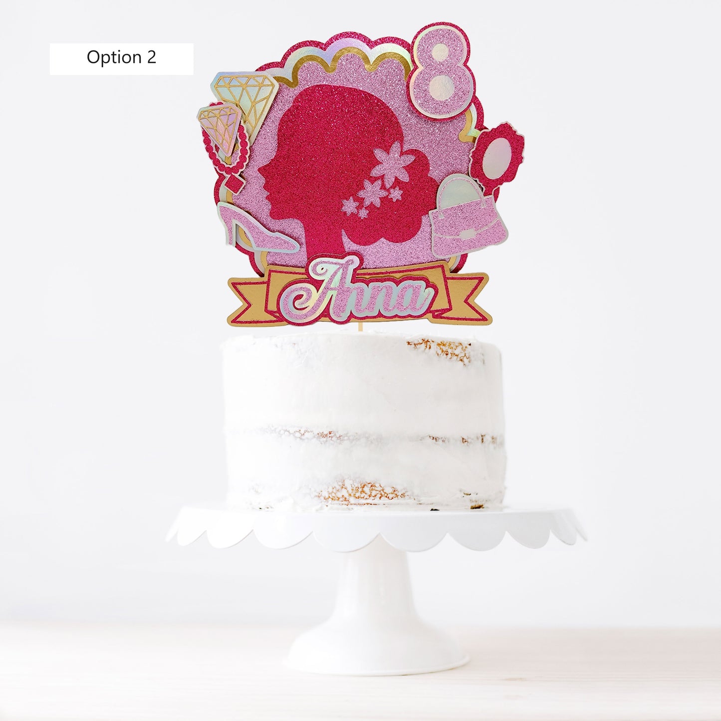 Pink Doll Cake Topper