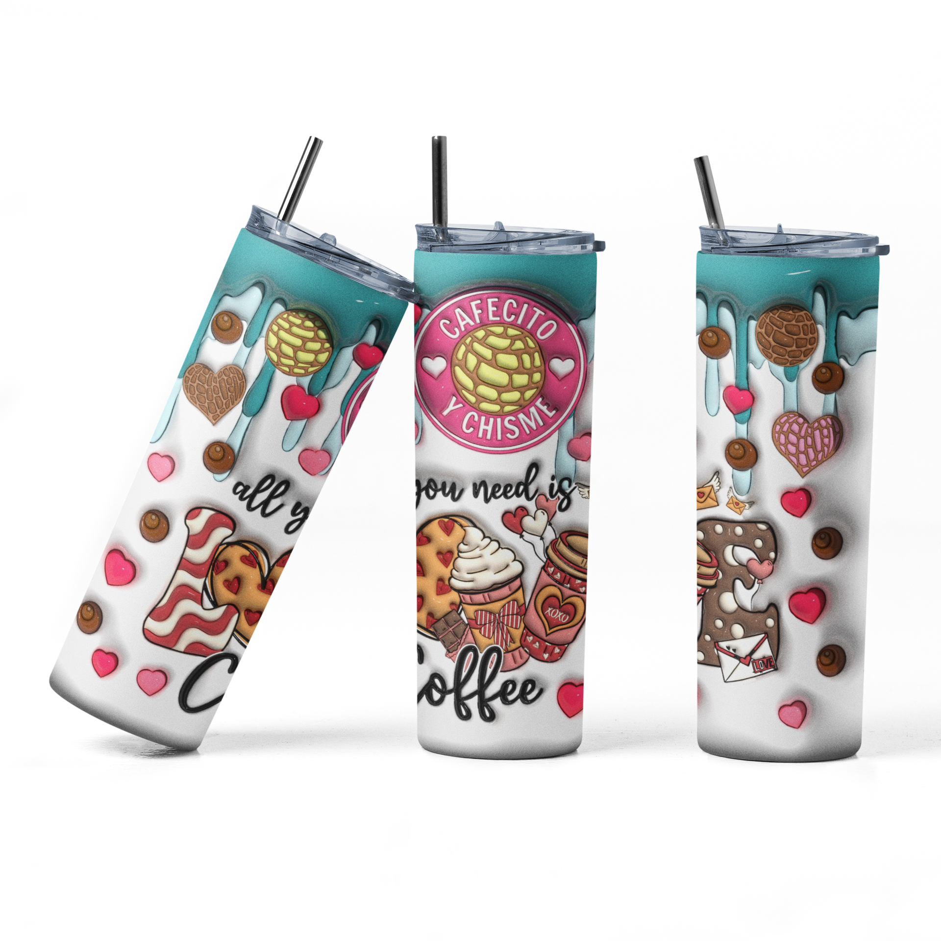 Cafecito & Chisme 24oz Cold Cup – BOLD Crafting