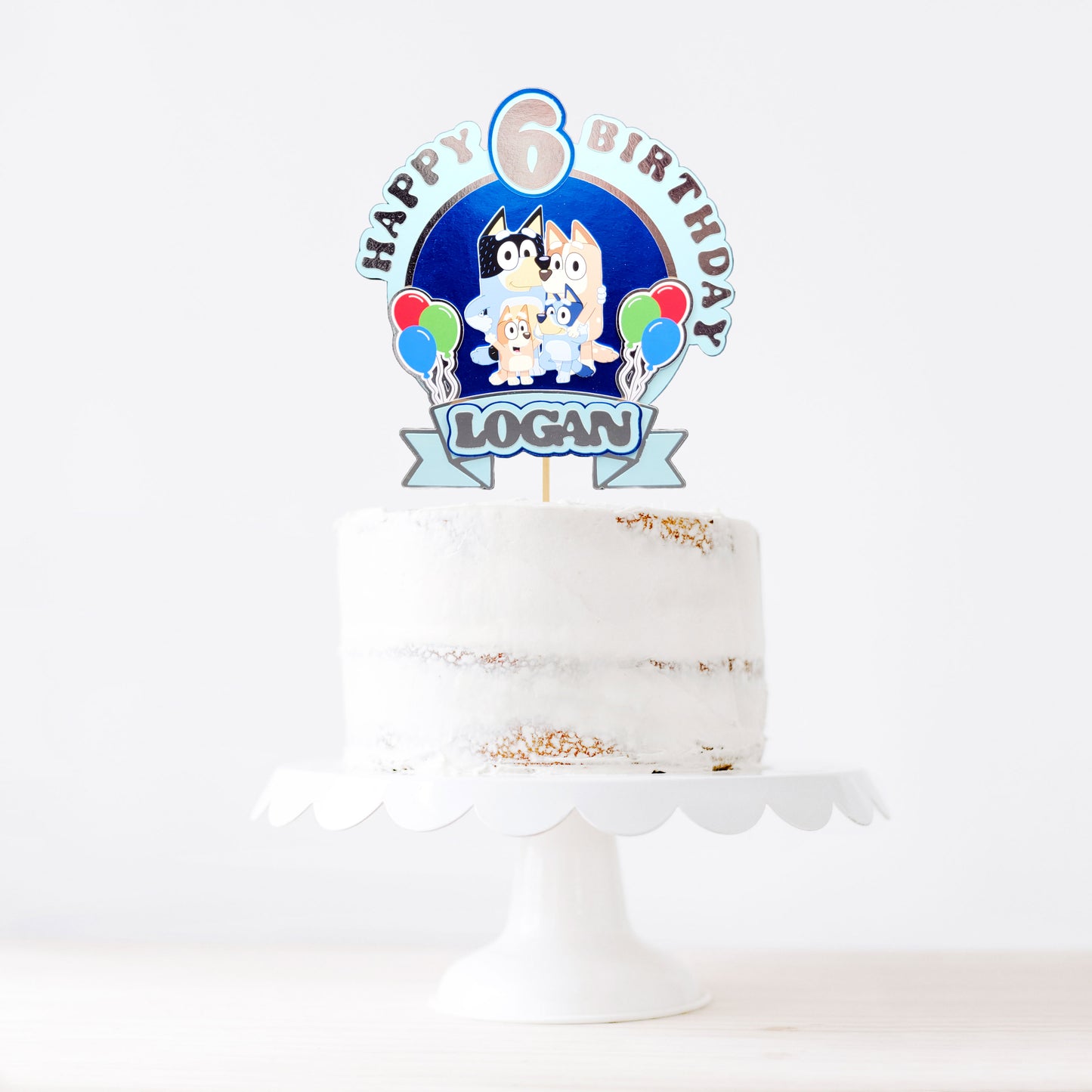 Blue Dog Cake Topper