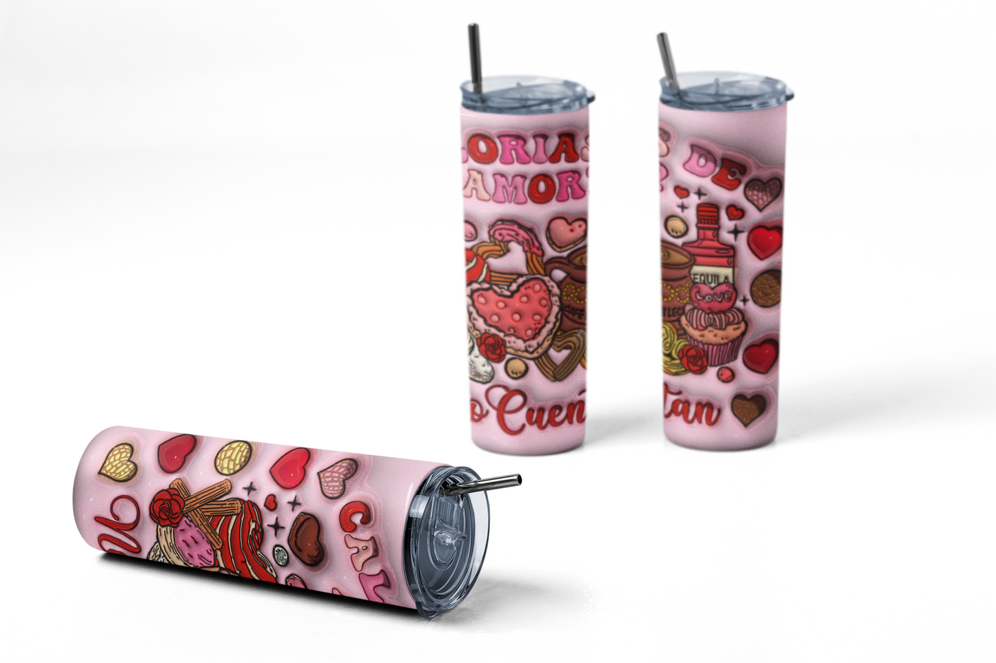 Funny Spanish Valentine's Day Tumbler 20oz Stainless Steel Insulated Tumbler