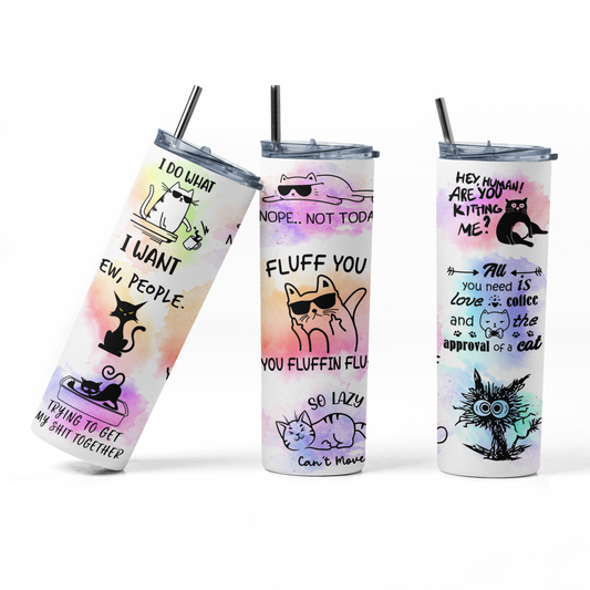 Funny Cat 20oz Stainless Steel Insulated Tumbler