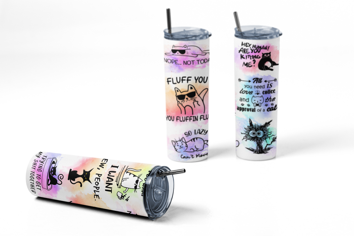 Funny Cat 20oz Stainless Steel Insulated Tumbler