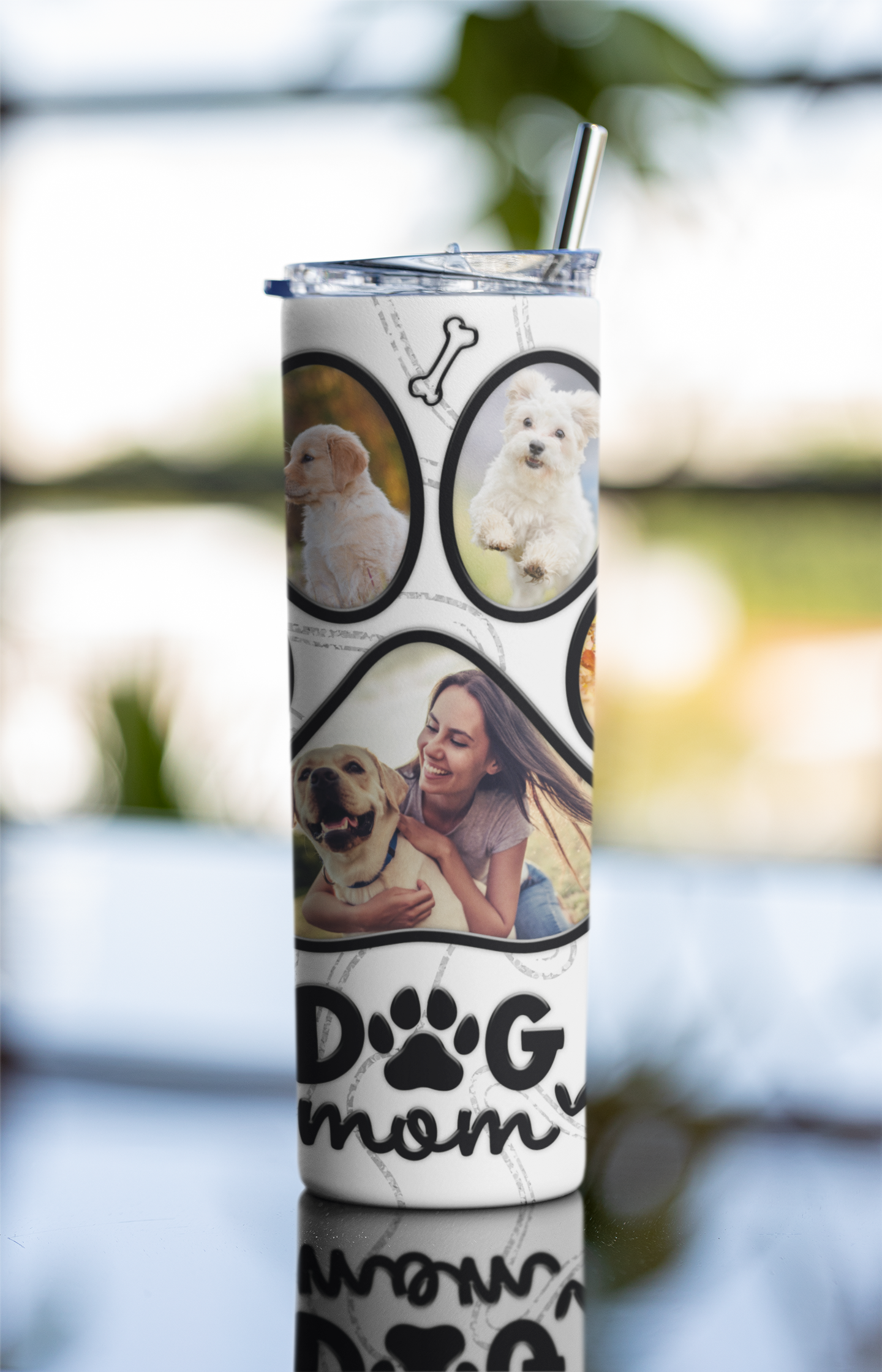 Personalized Dog Mom Photo Tumbler