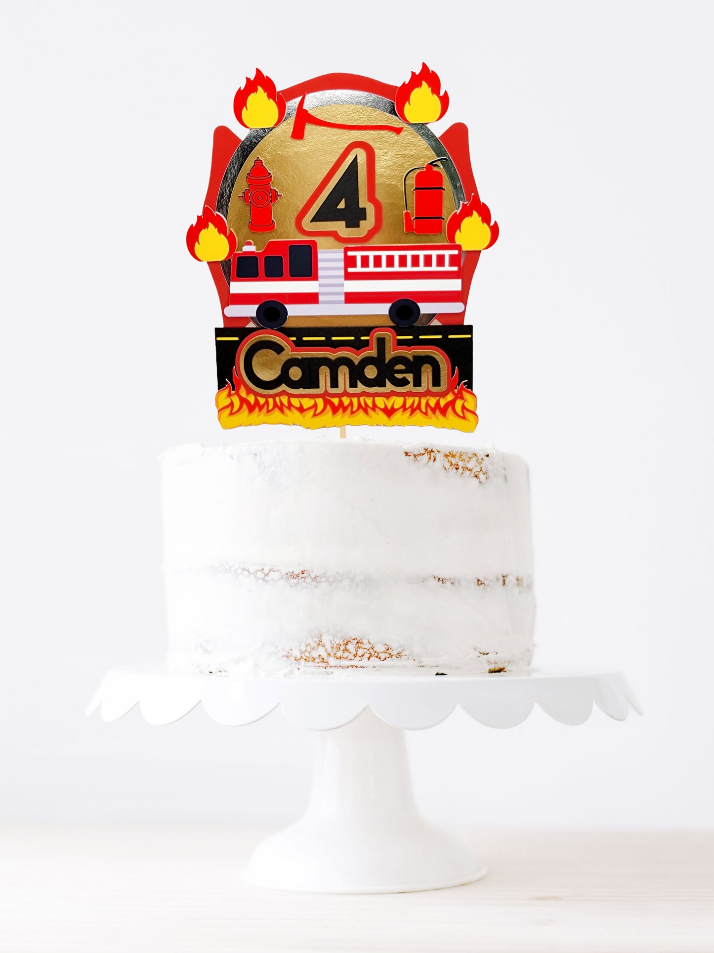 Fire Truck Cake Topper