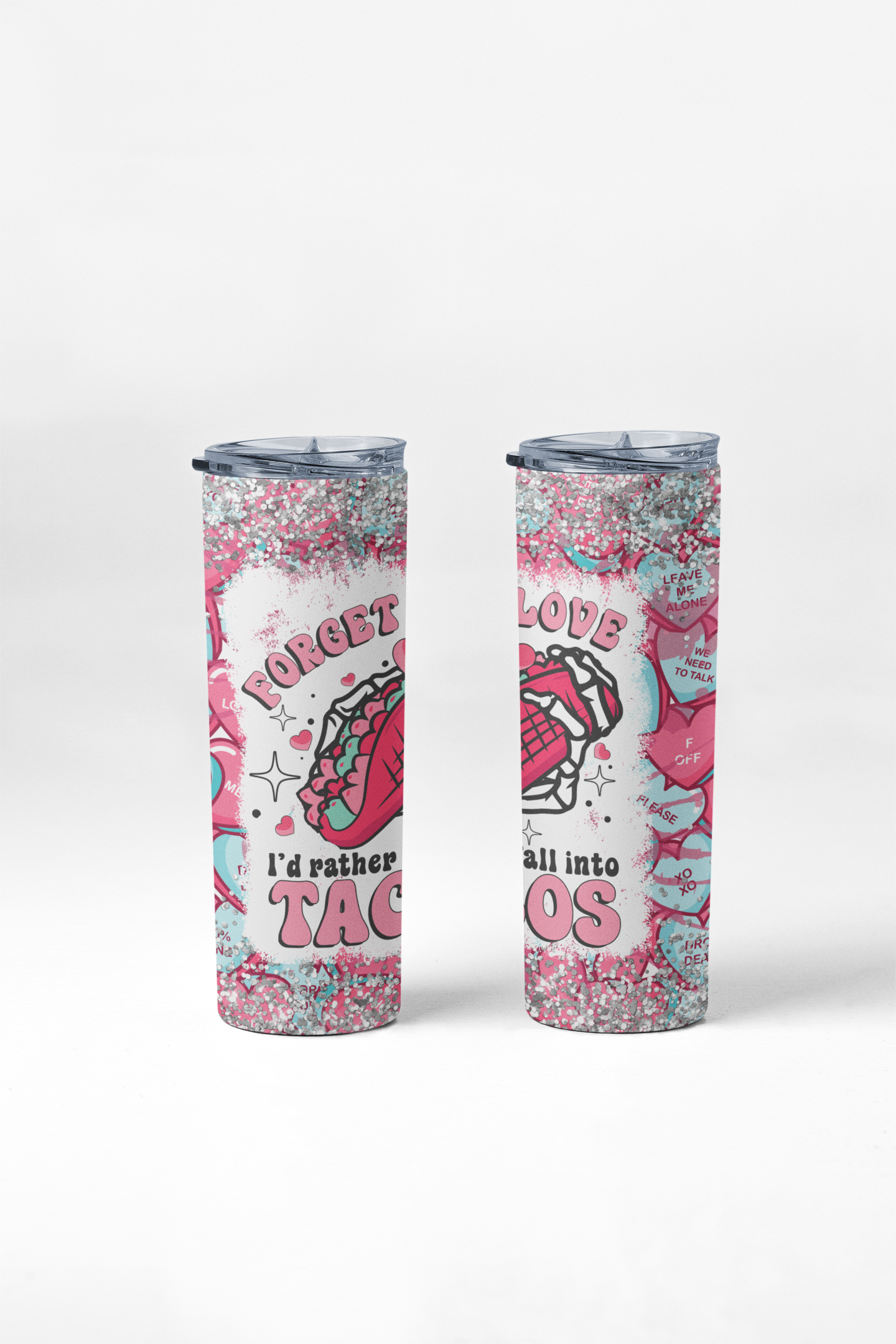 Tacos Valetine's Day Tumbler