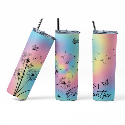 Just Breathe 20oz Stainless Steel Tumbler