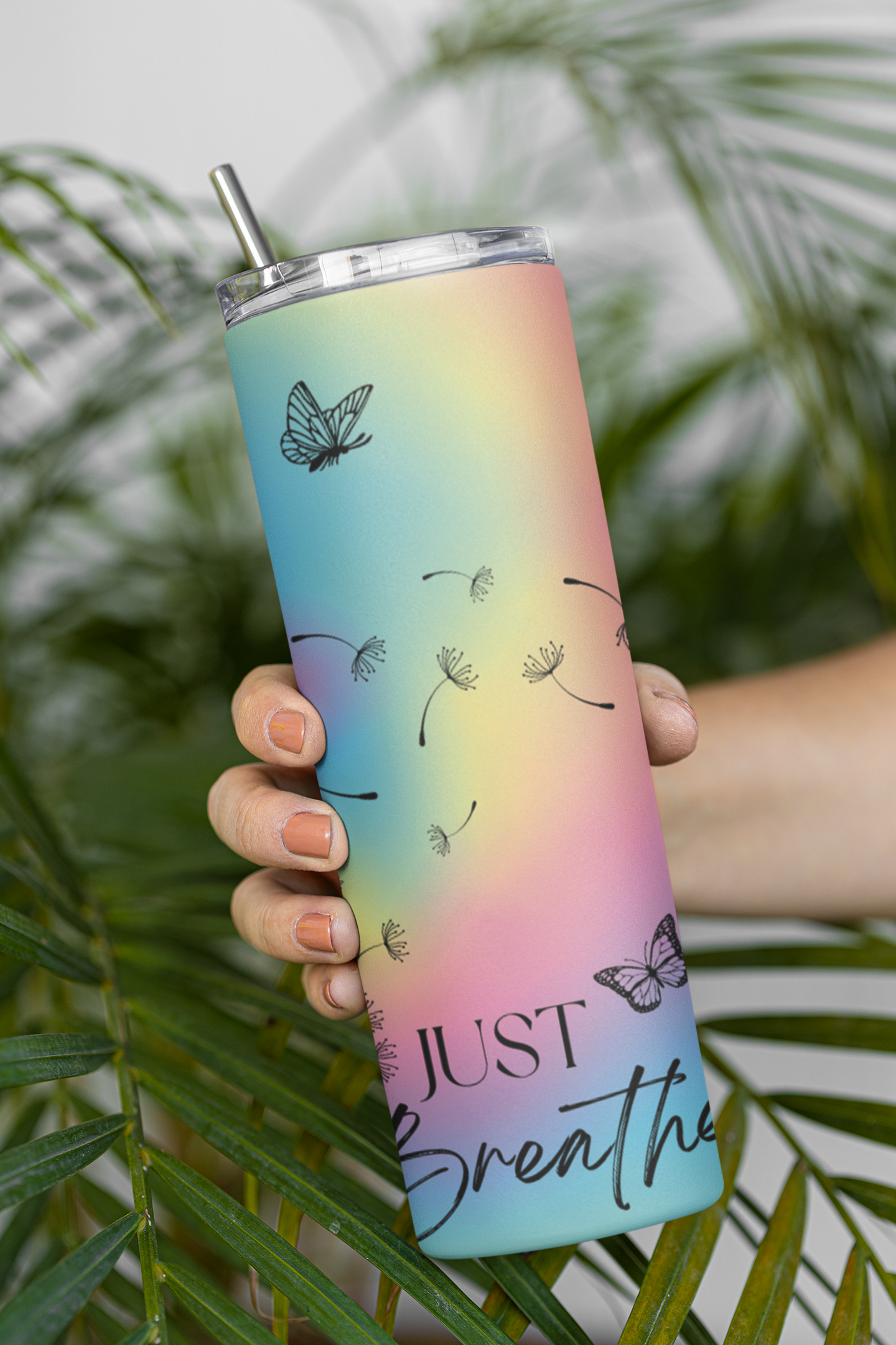 Just Breathe 20oz Stainless Steel Tumbler