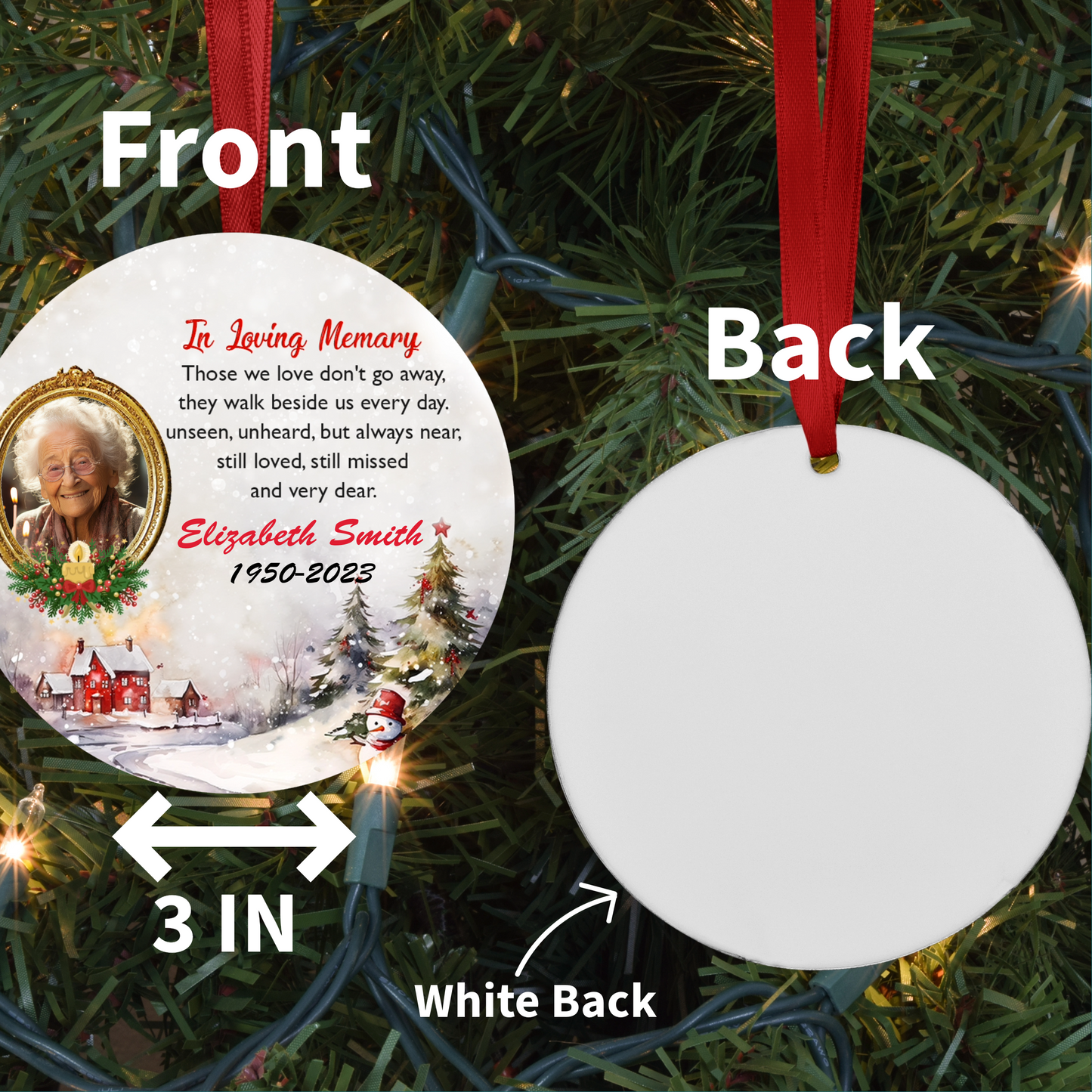 Personalized Memorial Christmas Ornament