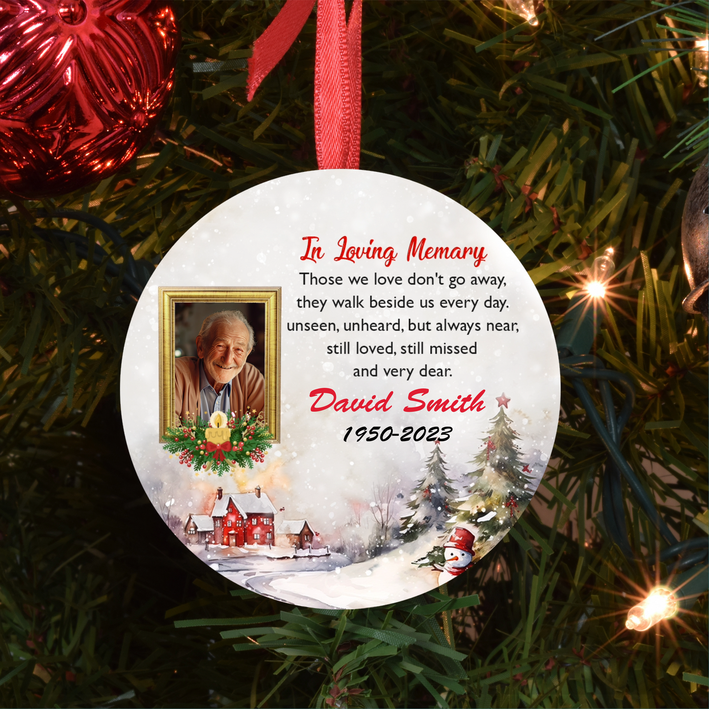 Personalized Memorial Christmas Ornament