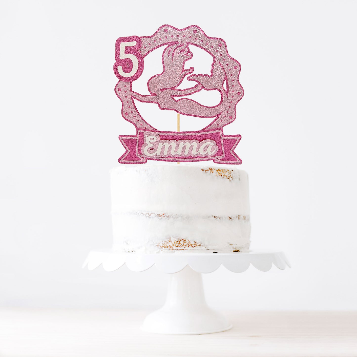 Pink Mermaid Cake Topper