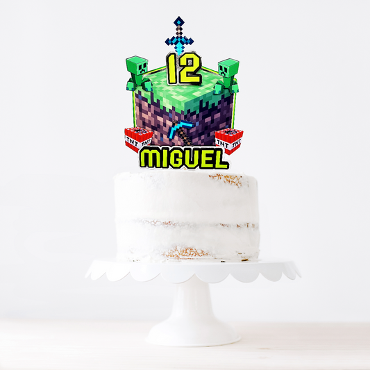 Mine Cake Topper