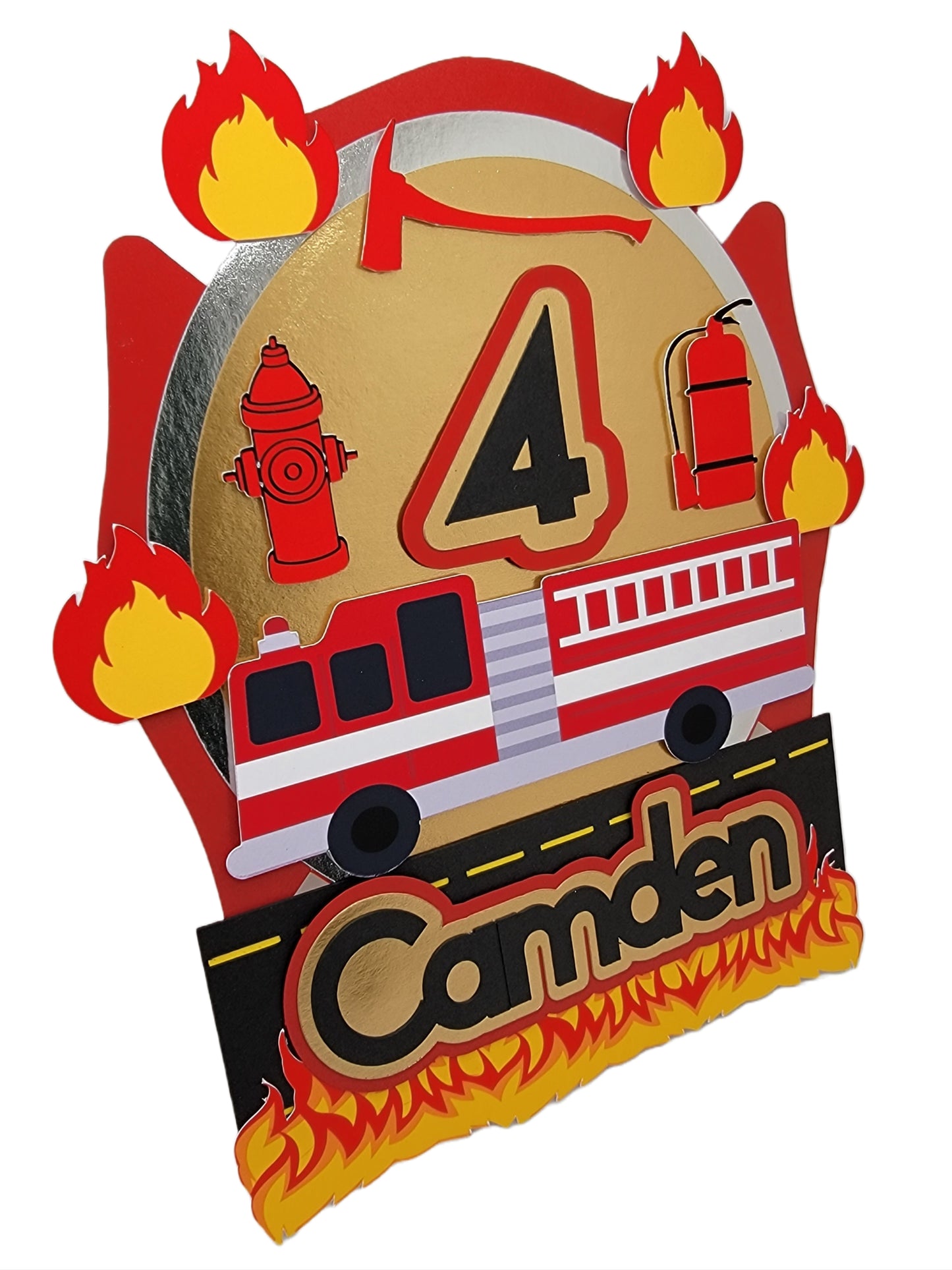 Fire Truck Cake Topper