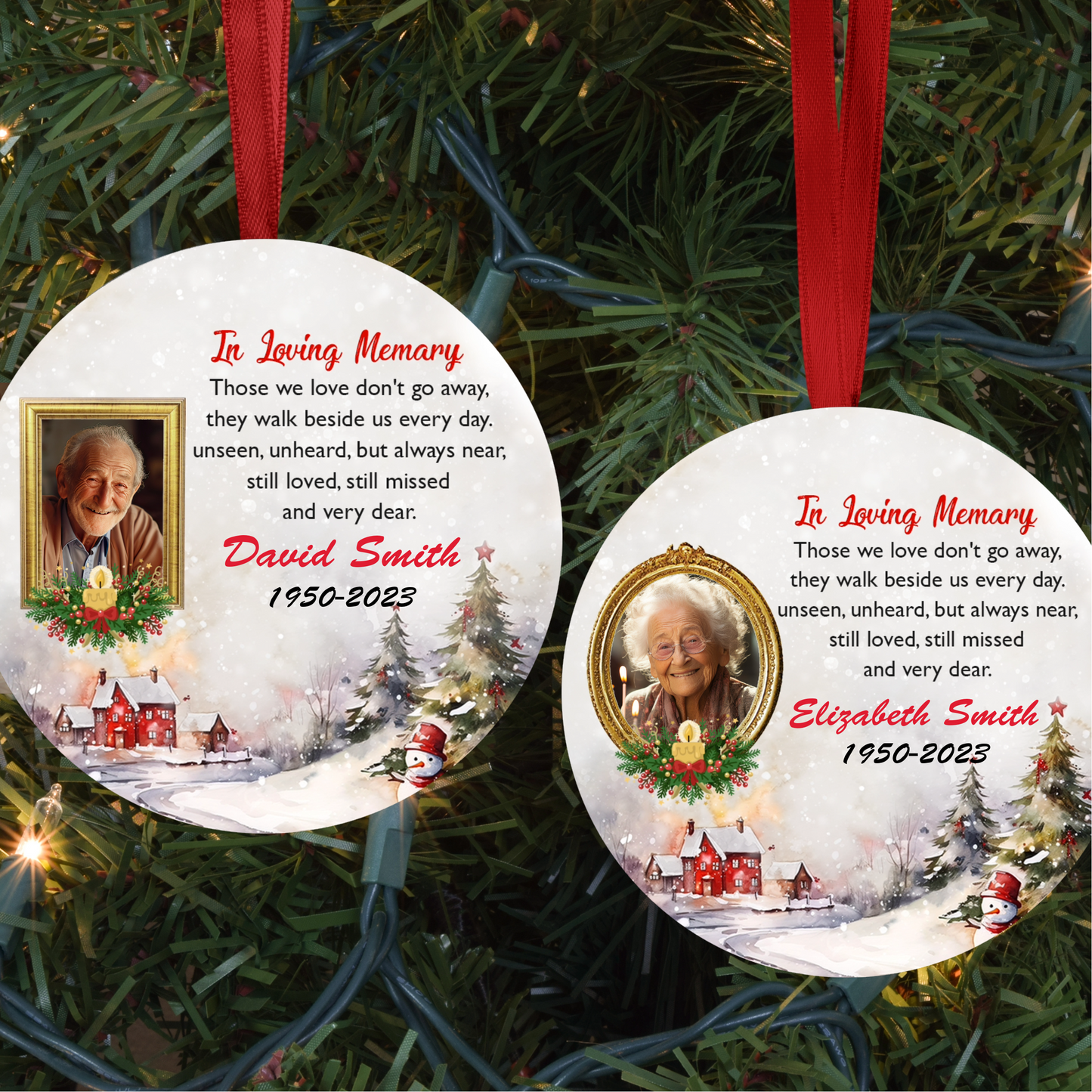 Personalized Memorial Christmas Ornament