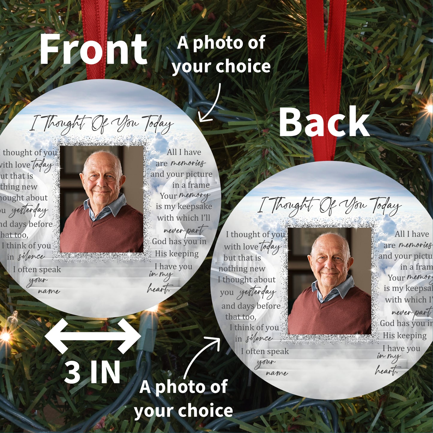 Personalized Memorial Photo Ornament