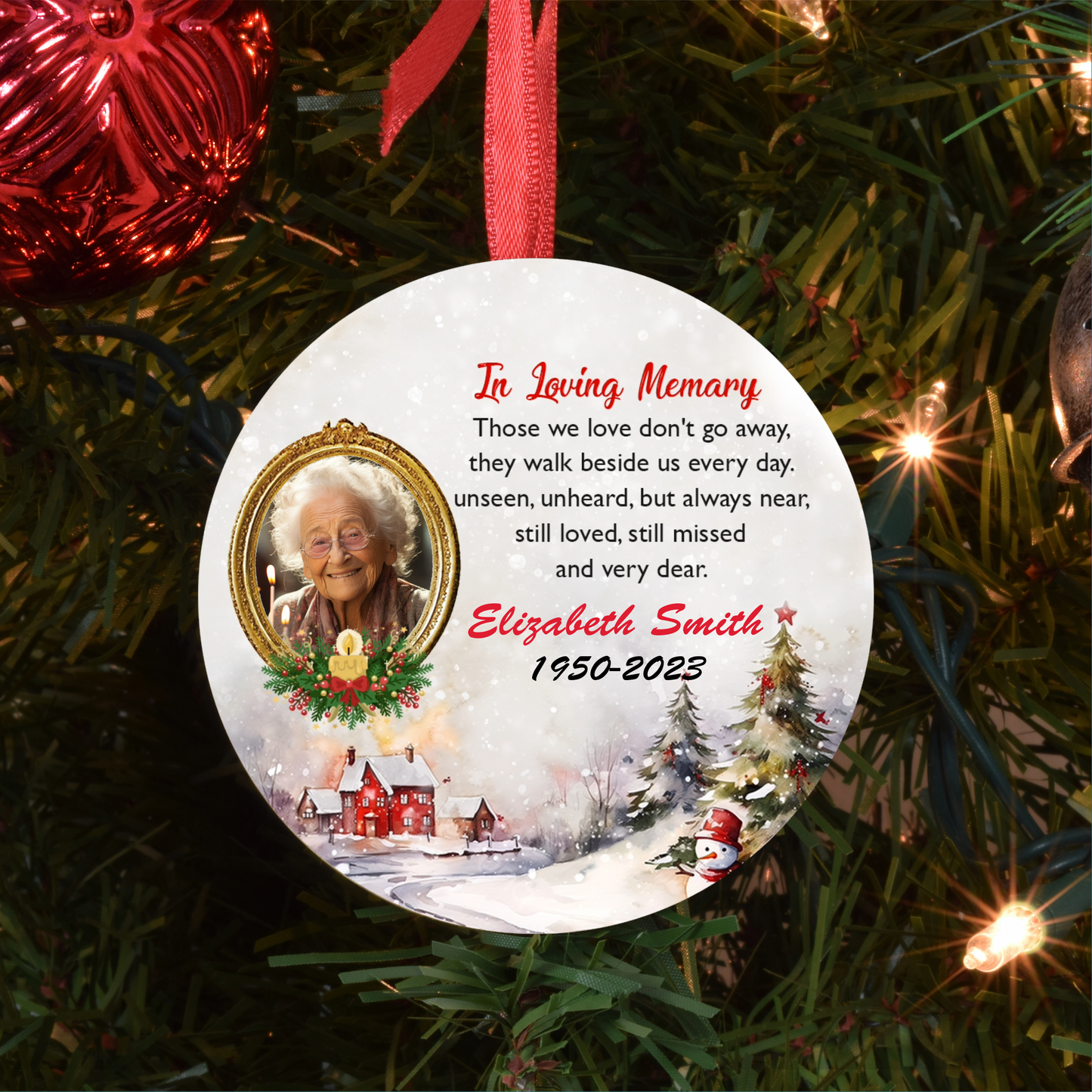 Personalized Memorial Christmas Ornament