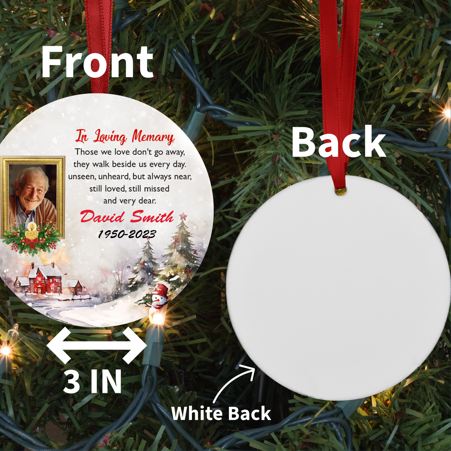 Personalized Memorial Christmas Ornament