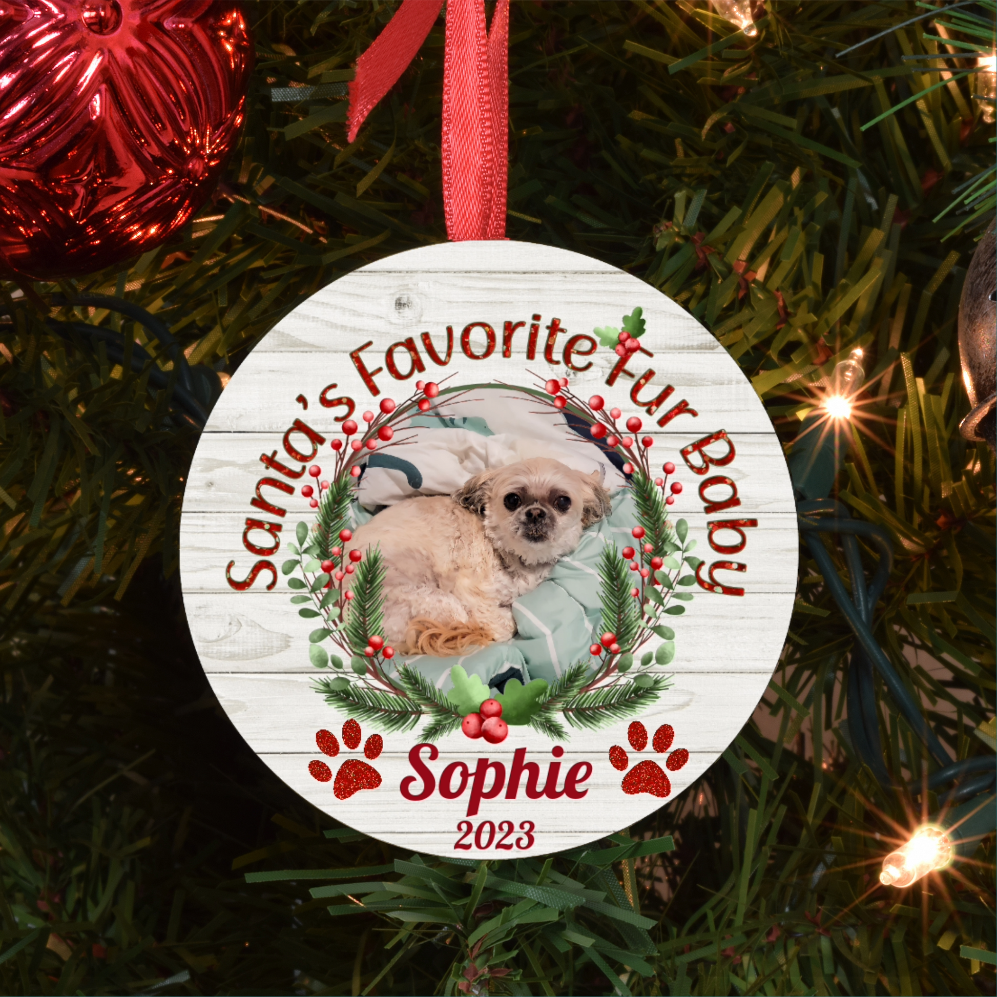 Personalized Pet Christmas Photo Ornament