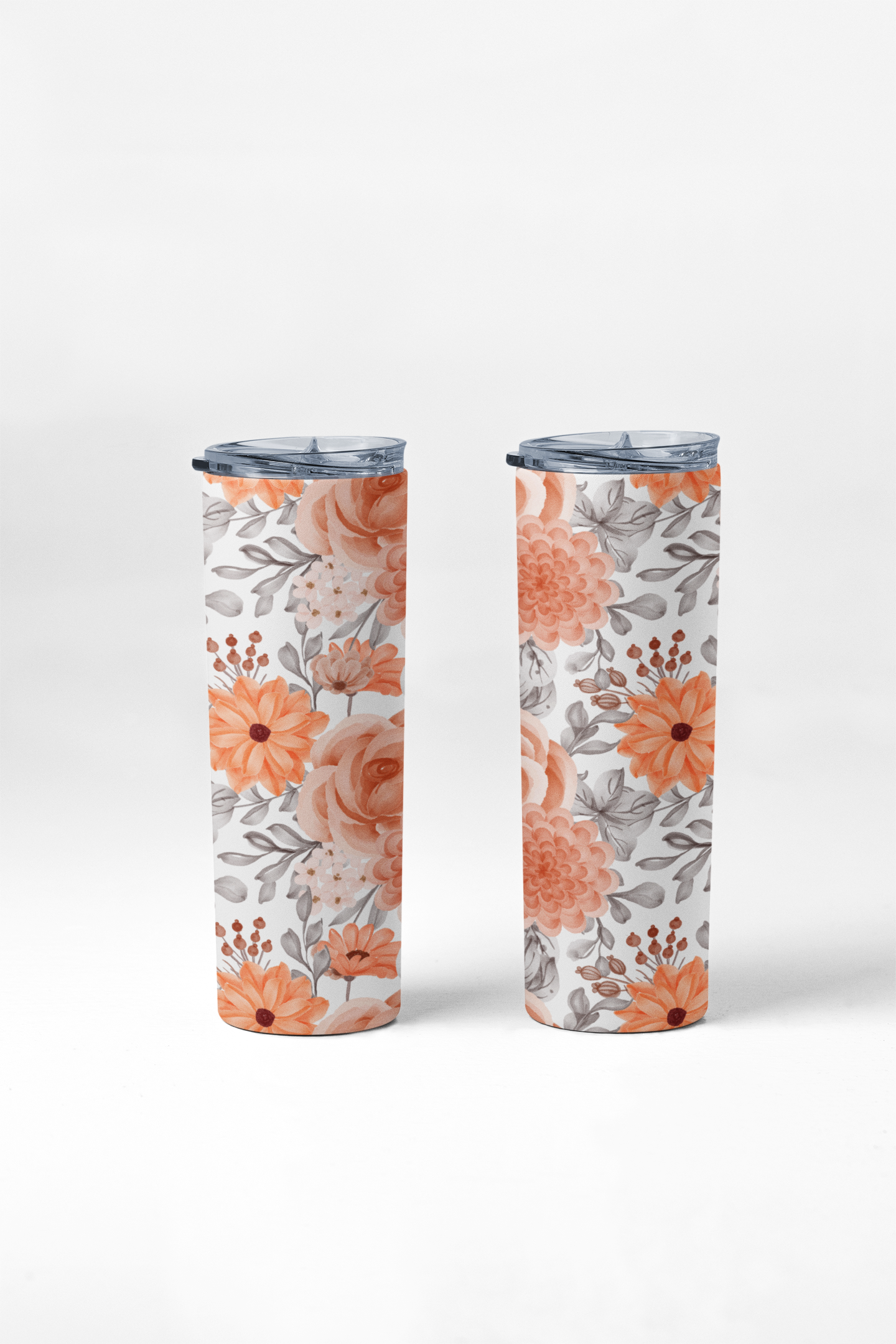 Orange Flower Tumbler