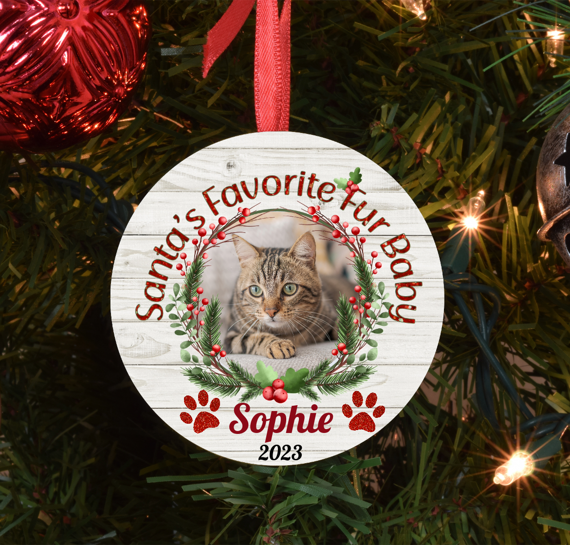 Personalized Pet Christmas Photo Ornament