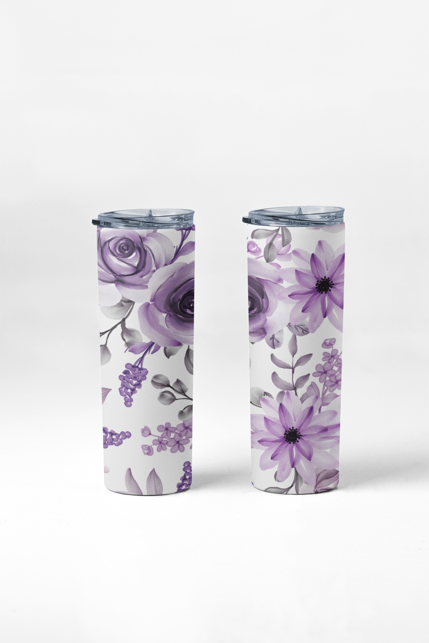 Purple Floral 20oz Stainless Steel Insulated Tumbler