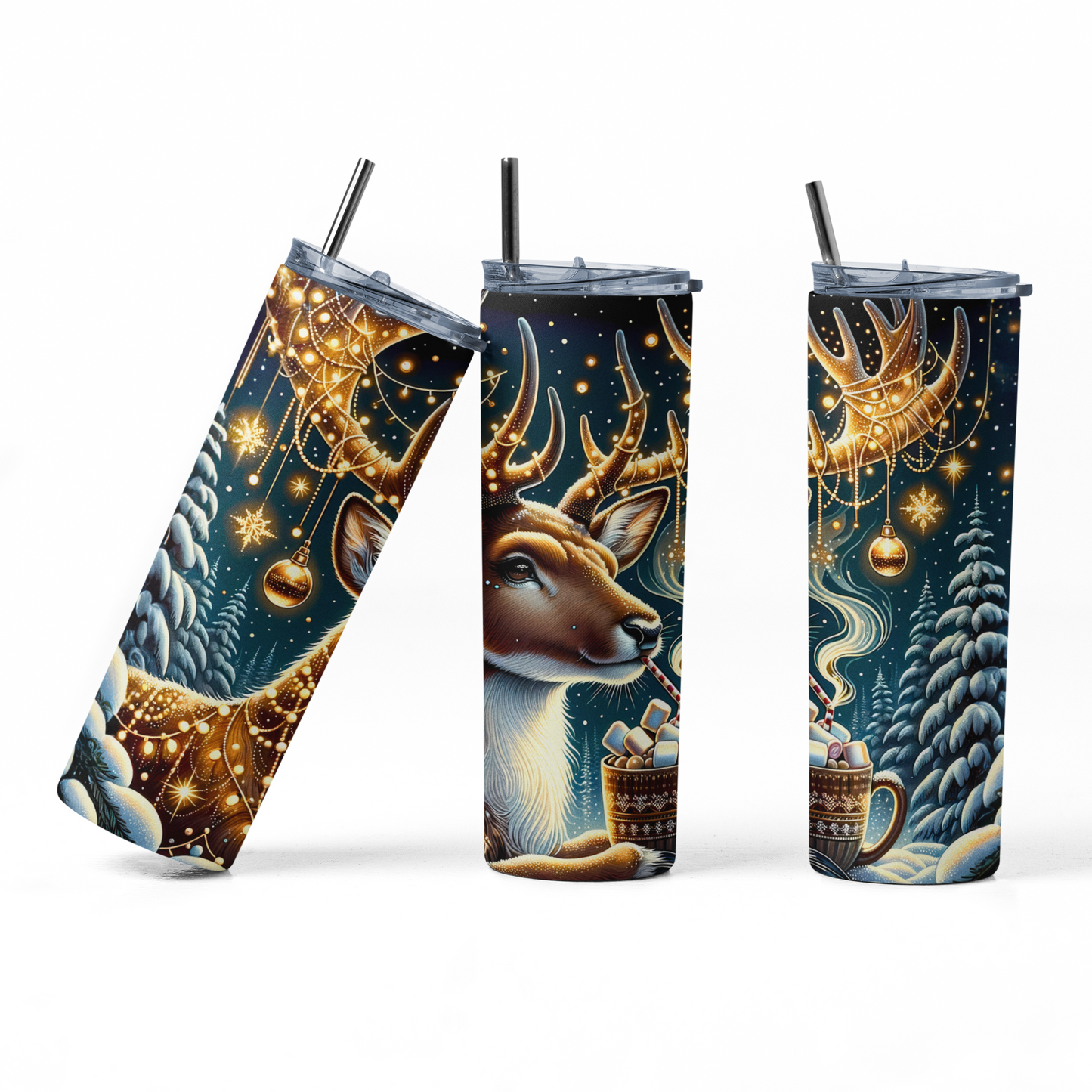 Christmas Reindeer 20oz Insulated Tumbler