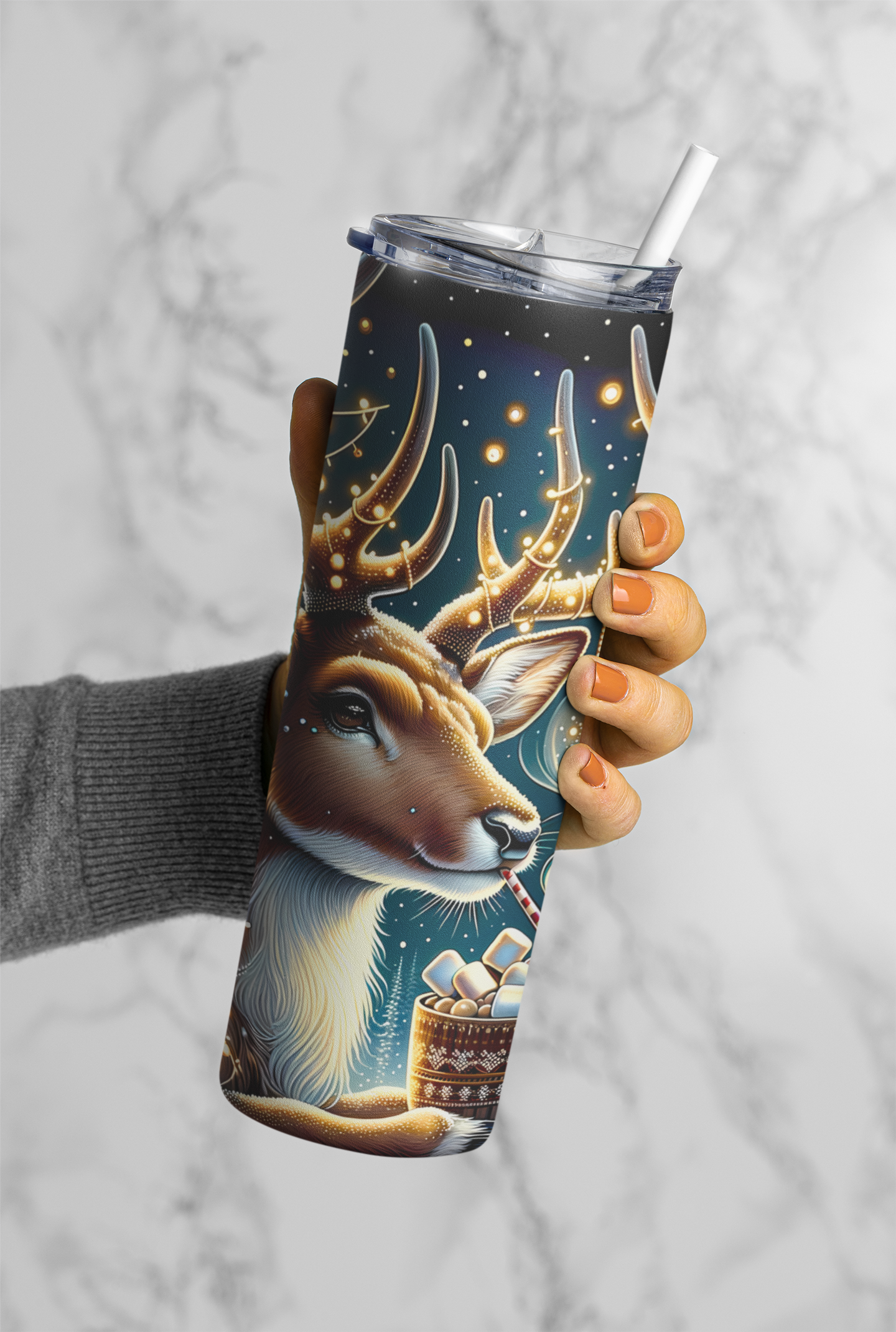 Christmas Reindeer 20oz Insulated Tumbler