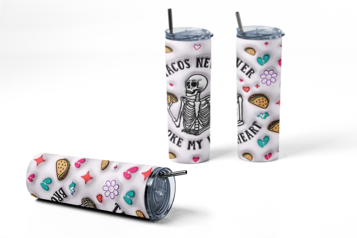 Funny Taco Valentine's Day 20oz Stainless Steel Insulated Tumbler