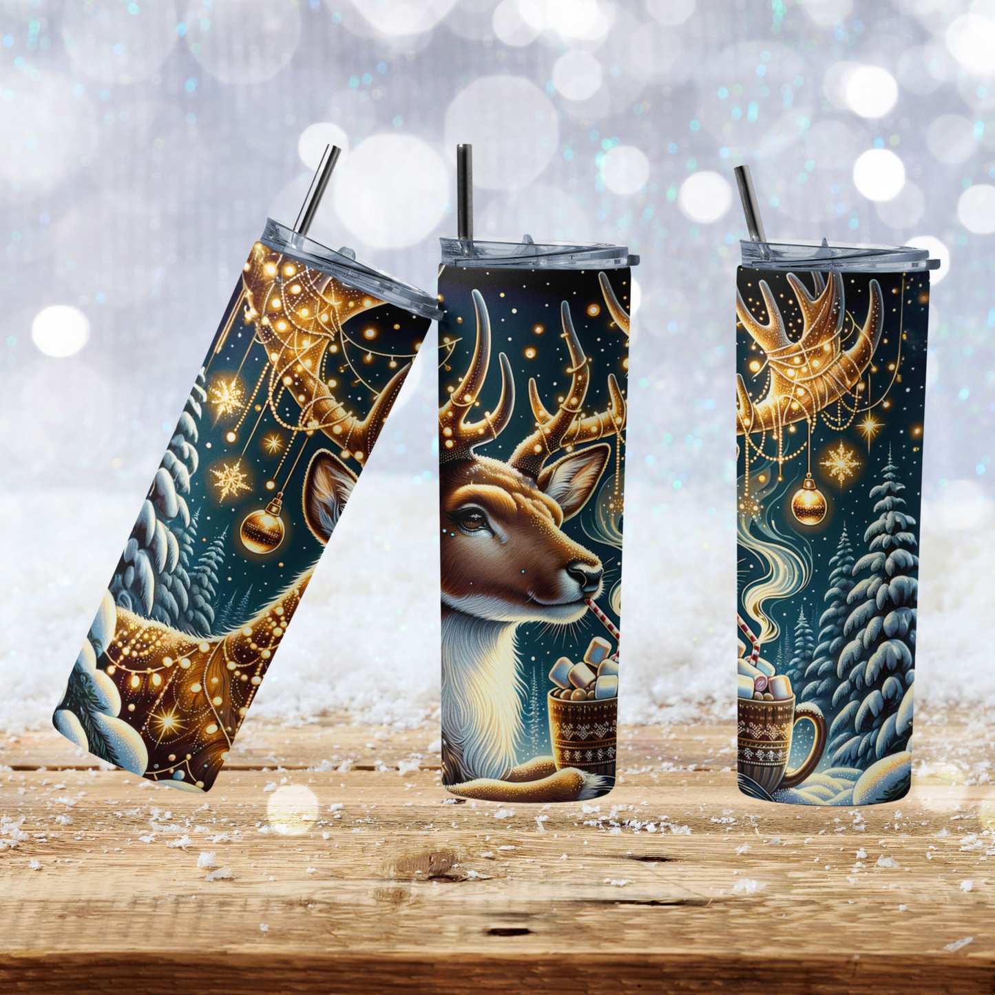 Christmas Reindeer 20oz Insulated Tumbler