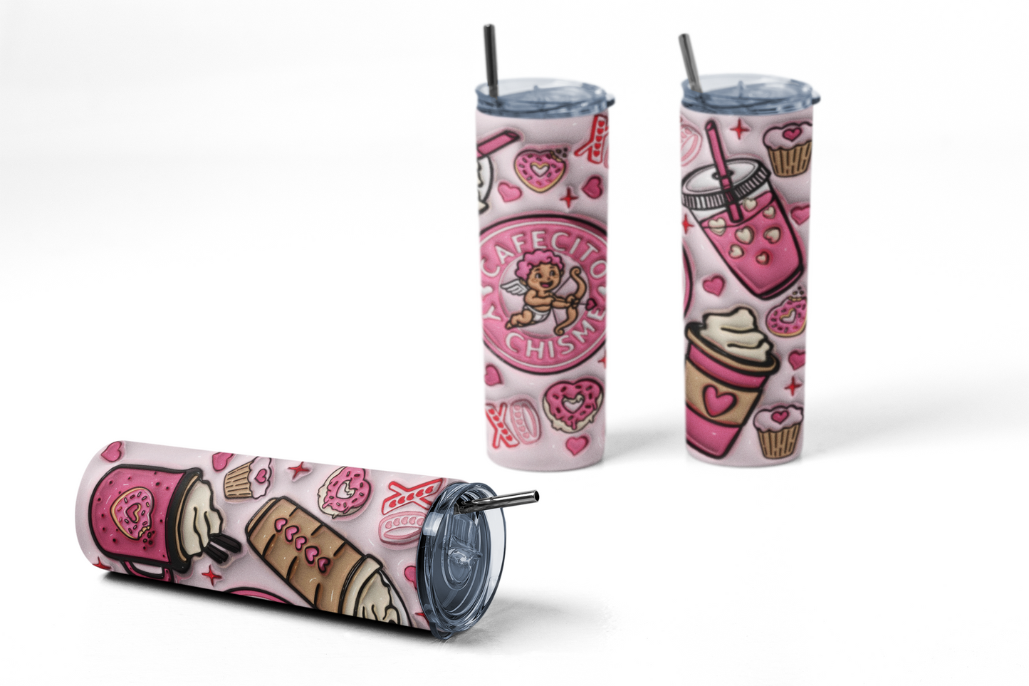 Valentine's Day Cafecito y Chisme Tumbler