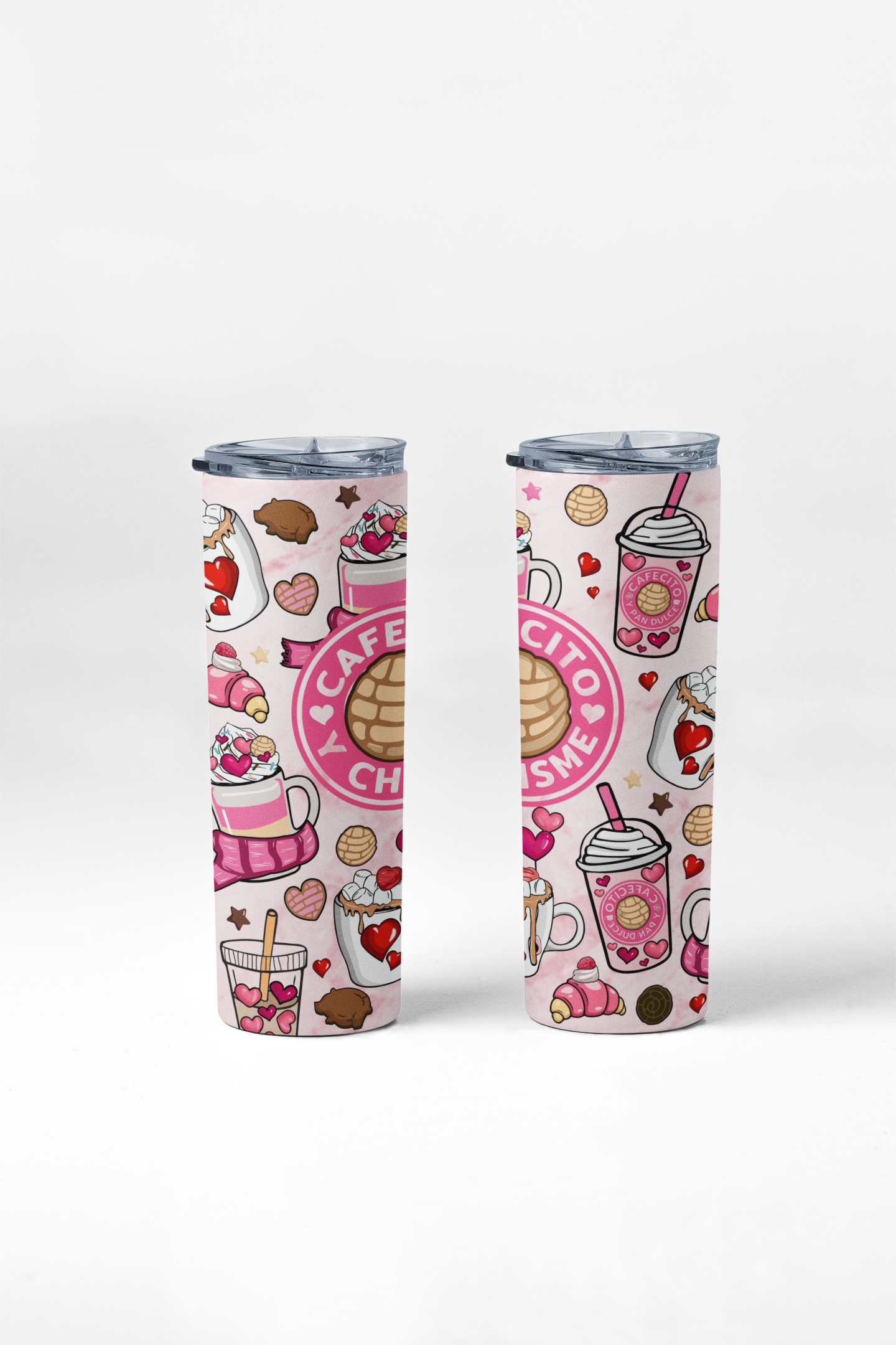 Valentine's Day Cafecito y Chisme Tumbler