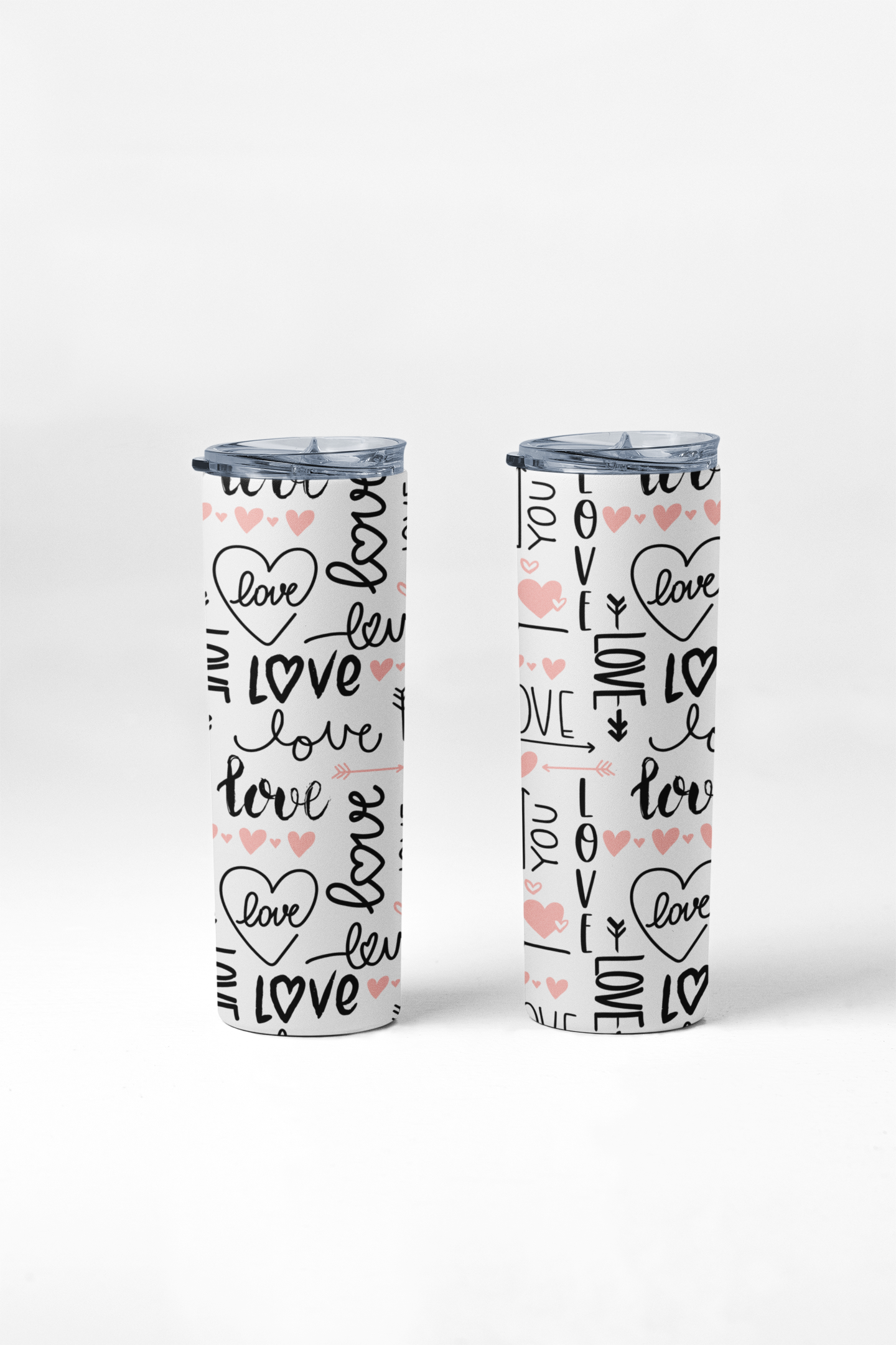 Hearts Love You Valentine's Day Tumbler