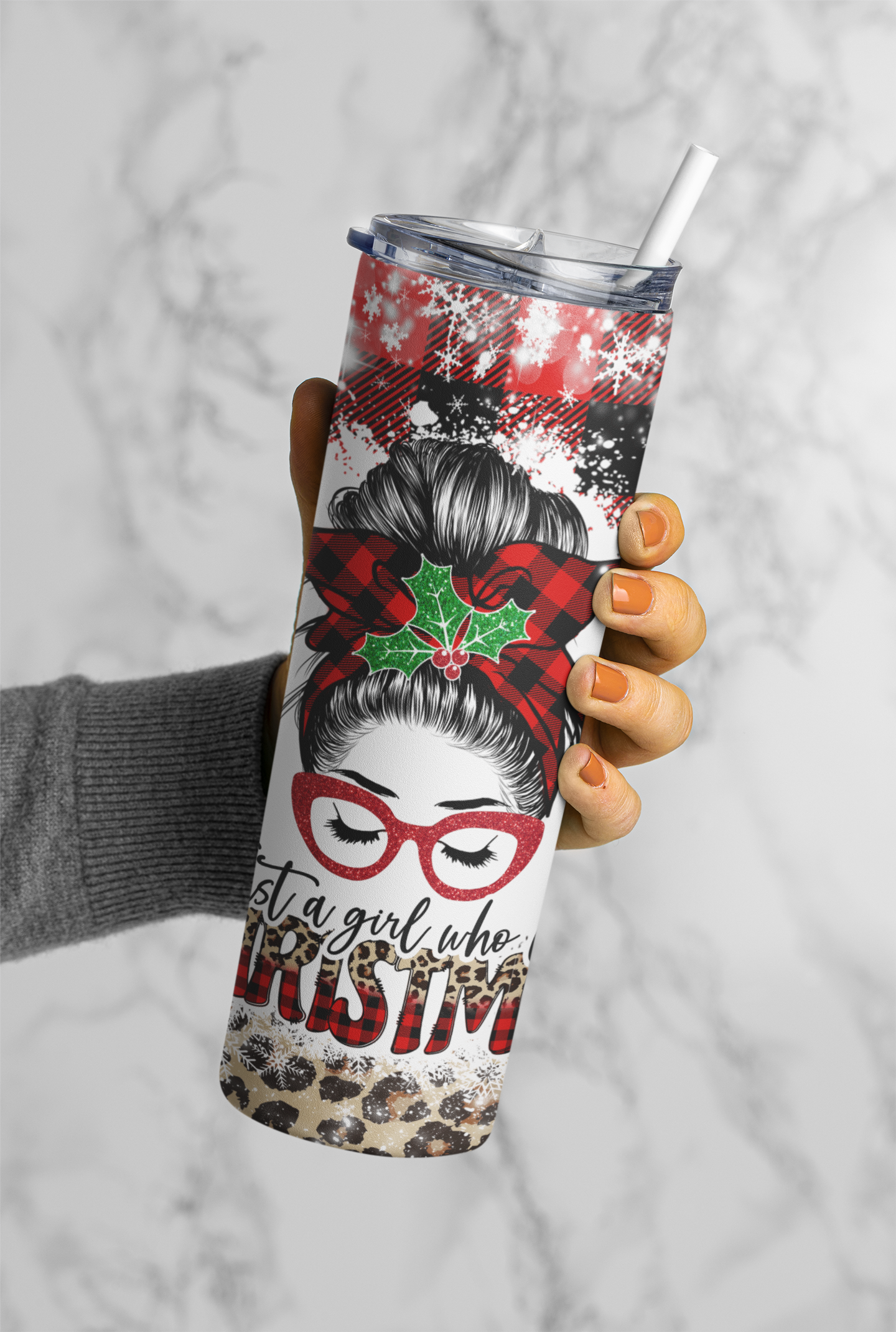 Just a girl who loves Christmas 20oz Insulated Tumbler